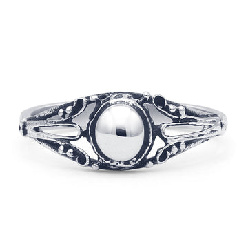 Oxidized Bali Ring